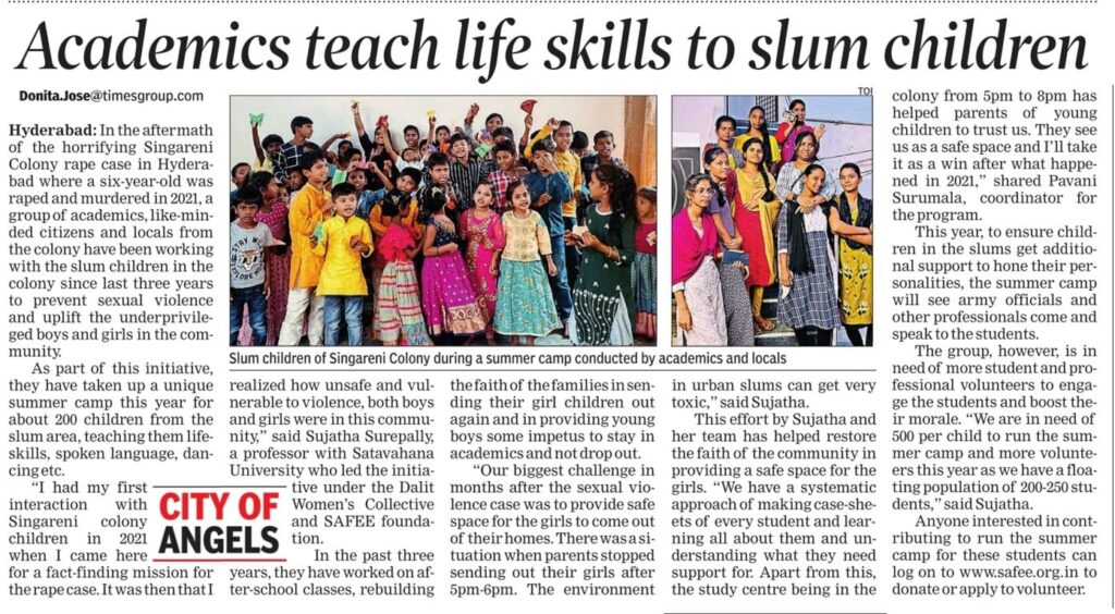 Academics teach life skill to slum childrens